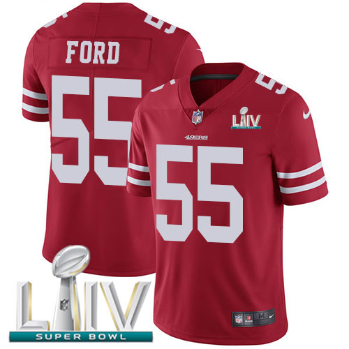San Francisco 49ers Nike #55 Dee Ford Red Super Bowl LIV 2020 Team Color Youth Stitched NFL Vapor Untouchable Limited Jersey->youth nfl jersey->Youth Jersey